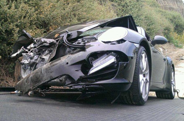 sports car damage